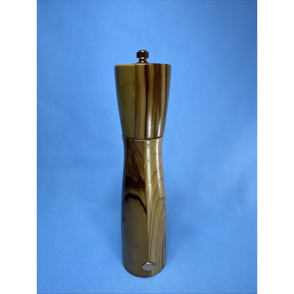 Dash of That Wooden Tall Pepper Mill 9”   Wood Grain Metal Hardware Accents